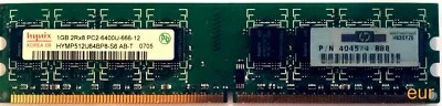 HP 404574-888 1GB DDR2 PC2-6400 800MHZ CL6 Non-ECC Memory Card - Image 1 of 2