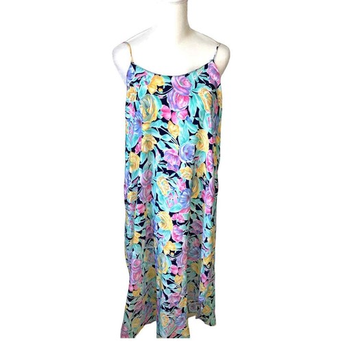Abito maxi slip floreale multicolore Christian Dior