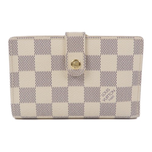 LOUIS VUITTON（LV） Portafoglio Louis Vuitton LV GHW Viennois N61676 Damier Azzurro Bianco