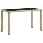 Patio Table Gray 48.4"x23.6"x29.1" Poly Rattan Vidaxl