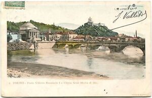 1905 Torino Ponte Vittorio Emanuele I Chiesa Gran Madre Dio Chambery FP COL VG