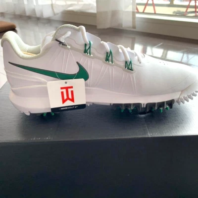 #Nike Tiger Woods TW14 Zapato de Golf Blanco/Verde MASTERS TW13 US 9.5/UK 8.5 ¡NUEVO! Foto 1 de 4
