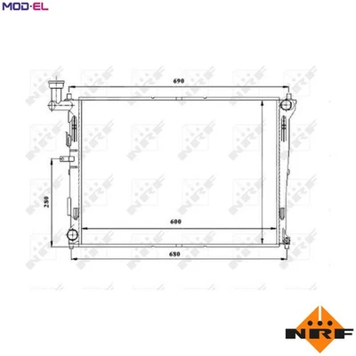 RADIATOR ENGINE COOLING 53845 FOR G4FA 1.4L G4FC 1.6L G4GC 2.0L 4cyl - Image 1 of 4