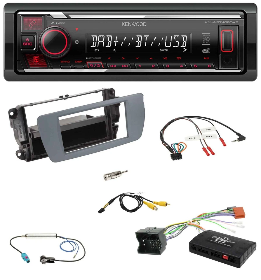 Kenwood Lenkrad Bluetooth USB DAB Autoradio für Seat Ibiza 2008-2015 conemaragra - Bild 1 von 4