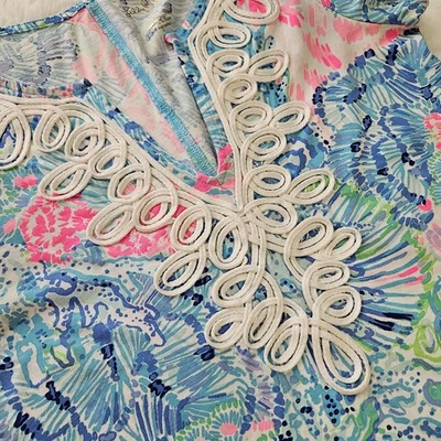 Vestido Náutico Lilly Pulitzer Talla Pequeña Beachy Resort Preppy Y2K Coral Reef Foto 1 de 4