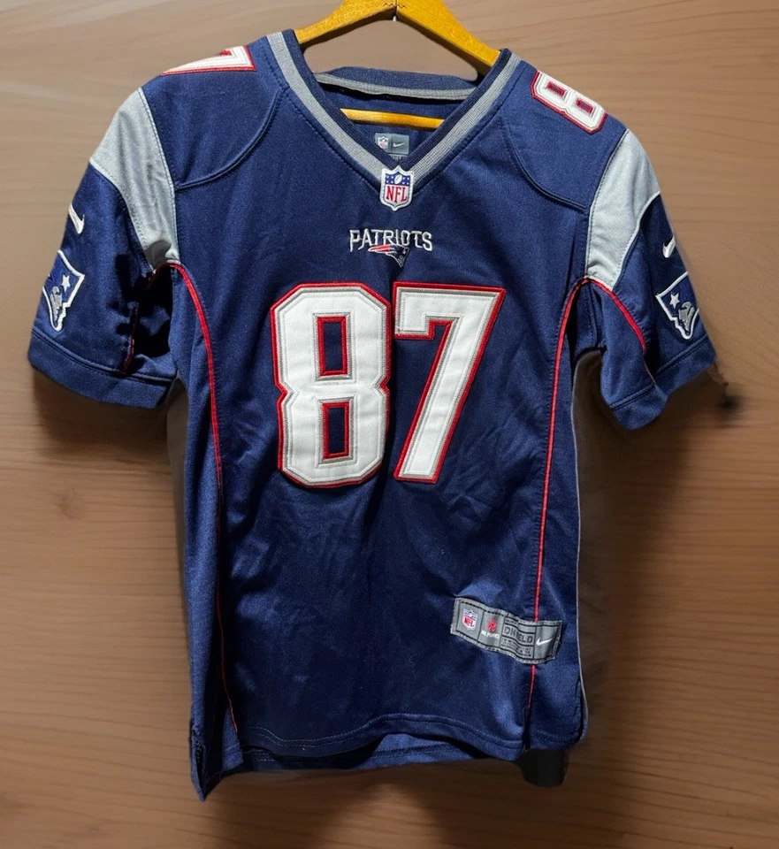 Parche bordado Nike On Field Patriots Home mediana juvenil camiseta Rob Gronkowski Foto 1 de 4