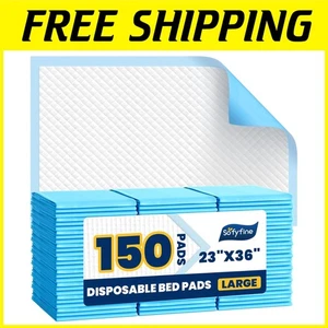 Disposable Bed Pads 150 Count, 23"x36" Waterproof Pads - Picture 1 of 9