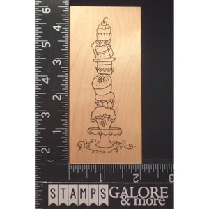 Tolle Impressionen Stempel H222 gestapelte Desserts auf einer Tortenplatte #2059 - Bild 1 von 3