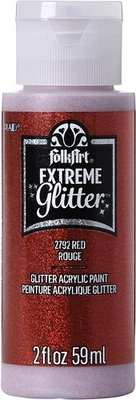 Pintura acrílica FolkArt Extreme Glitter en colores surtidos 2 oz, 2792, rojo Foto 1 de 2