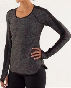 Lululemon Runder Under Damen Langarm Oberteil Pullover Schwarz Größe Small - Bild 1 von 7