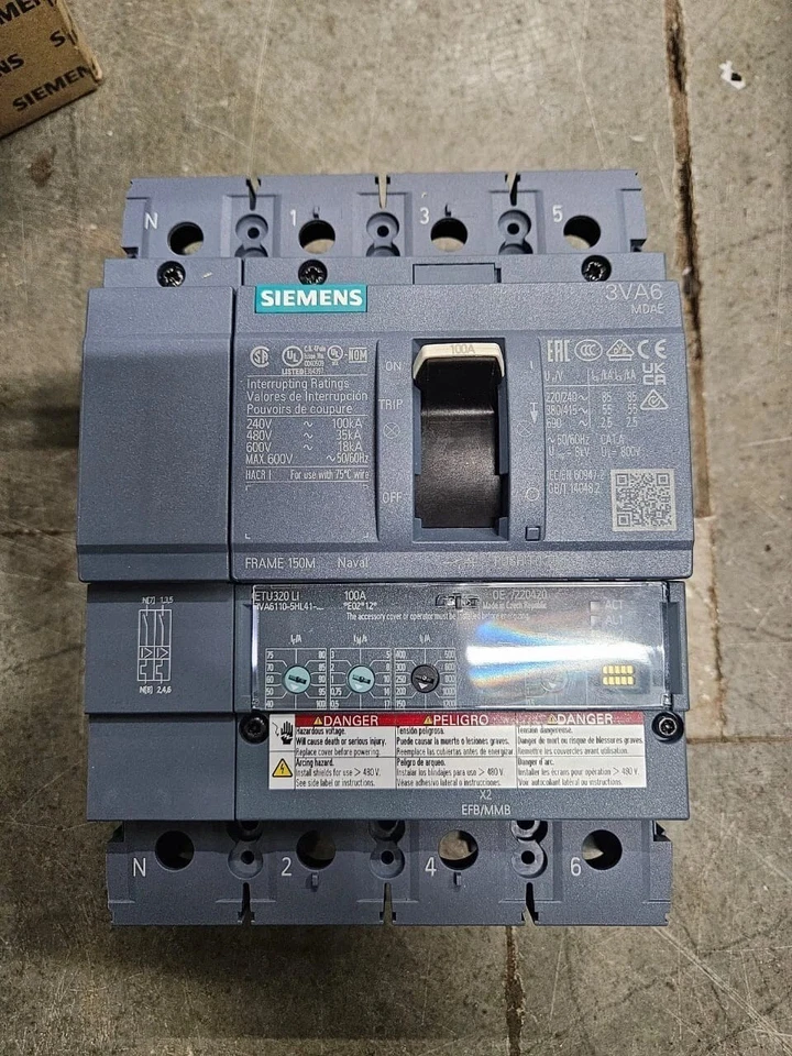 NOVO Disjuntor Siemens 3VA6110-5HL41-0AA0 100A com Operador Rotativo - Imagem 1 de 1