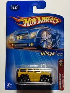 Mattel Hot Wheels 2005 Hummer H3 7 Of 10 Cars Yellow First Editions Blings - Picture 1 of 3