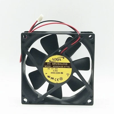 1PC For ADDA 80x80x25mm AD0824UB-A71GL DC 24V 0.26A 2pin Cooling Fan - Image 1 of 4