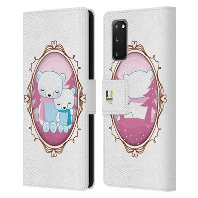 HEAD CASE DESIGNS WINTER ANIMALS LEATHER BOOK WALLET CASE FOR SAMSUNG PHONES 1 - Image 1 of 4