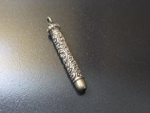 Rollo de plata esterlina antiguo Chatelaine bolígrafo/lápiz o soporte de aguja 12,5 G - Imagen 1 de 12