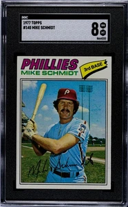 1977 Topps #140 Mike Schmidt Phillies “Hall of Fame” SGC 8 NM/MT - Picture 1 of 2