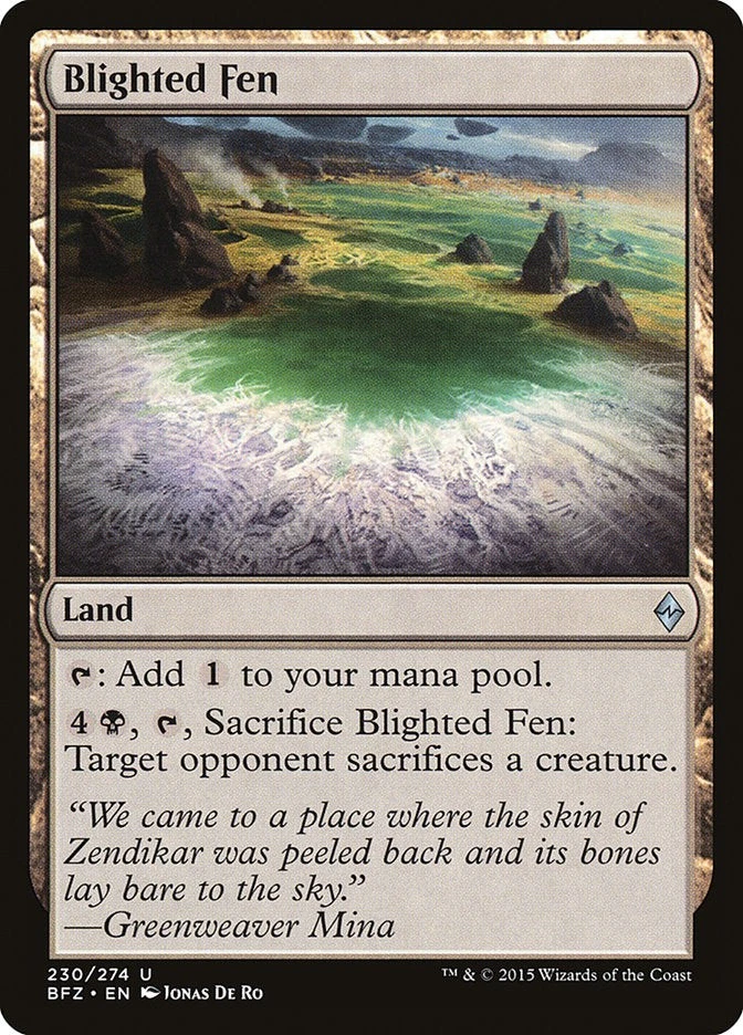Blighted Fen [Battle for Zendikar] (BFZ 230) Near Mint - Image 1 of 1