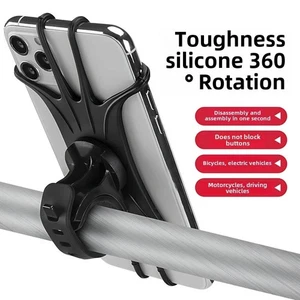 ( Pack of 2 ) Multifunctional Rotating Silicone Bike Phone Mount - Hands-Free - Picture 1 of 8
