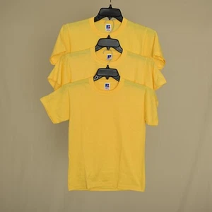VINTAGE Russell Athletic Youth L Yellow Basic Short Sleeve T-Shirts - Lot of 3 - Picture 1 of 5