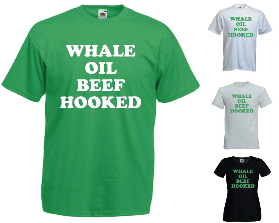 CAMISETA ENGANCHADA AL ACEITE DE BALLENA - IRLANDA IRLANDESA DIVERTIDA FECK BROMA TRÉBOL Foto 1 de 1