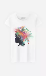 Women's Short Sleeve T-Shirt WILD CHILD Color White - Picture 1 of 3
