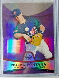 2010 Bowman Platinum Prospects Purple Refractor #PP35 Nolan Fontana (RC) - Bx2 - Picture 1 of 2