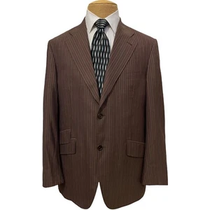 KUHLMAN Men's Sports Coat Brown Striped Purple Made in Italy Size 40 R - Picture 1 of 11