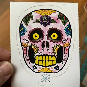 Mexican Sugar Skull STICKER - Day of the Dead Tattoo Flash Art - Picture 1 of 1