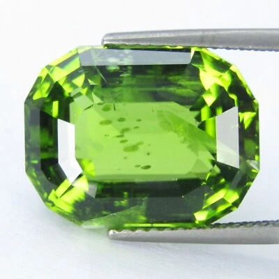 Increíble piedra preciosa suelta corte cojín moda peridoto verde 100 % natural 11,66 quilates Foto 1 de 3