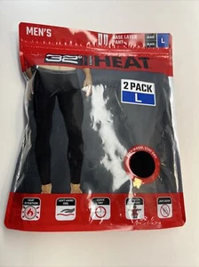 Men's 32 Degrees Heat Stretch Quick-Dry Base Layer Pant W/Working Fly-2 Pack - Picture 1 of 5