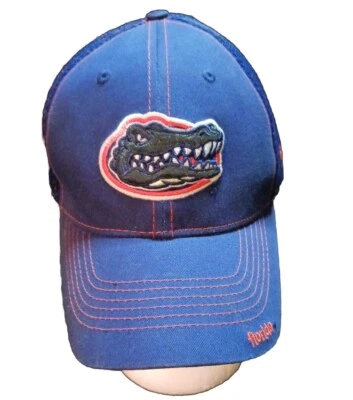 Chapéu University of Florida Gators New Era tamanho pequeno médio azul laranja - Imagem 1 de 4