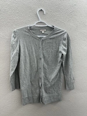 Suéter Merona Mujer Talla XS Gris Manga Larga Abotonado Ligero Foto 1 de 4