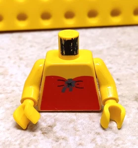 LEGO Red Tube Top TORSO Sleeveless Hawaiian Flower Yellow Minifigure Body Part - Picture 1 of 1
