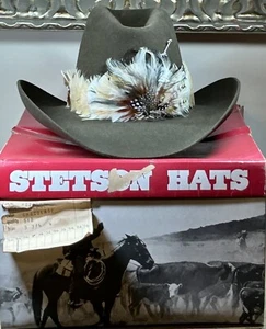 Vintage Stetson Hat With Box Style Abilene 5XB Beaver Chocolate 6 3/4 - 3.4 Brim - Picture 1 of 18