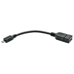 Tripp Lite 0.5FT 5-Pin Micro USB-B Male to USB-A Female OTG Adapter Cable - Picture 1 of 2