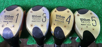Vintage Wilson 1200 Power Sole Woods Set Driver 1-3-4-5 Steel Shafts Clean Grips - Image 1 of 4
