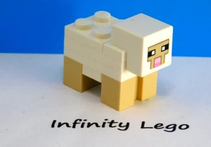 LEGO Minecraft Oveja Minifigura Bronceado/Blanco El Animal Fortaleza (21127) - Imagen 1 de 2