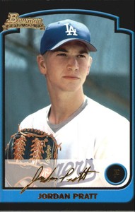 2003 Bowman Draft Gold Los Angeles Dodgers Baseball Card #62 Jordan Pratt
