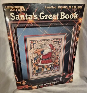 Leisure Arts 2840 1990's Santa’s Great Book Cross Stitch Patterns 1996 - Picture 1 of 5