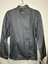 Chef Works Gray Jacket Long Sleeve Cook Uniform Size Small 19" Pit To Pit
