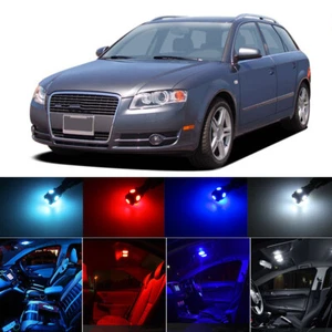FOR AUDI A4 S4 B6 2000-2006 INTERIOR LED KIT Bulbs LIGHTS - WHITE RED BLUE - Picture 1 of 12