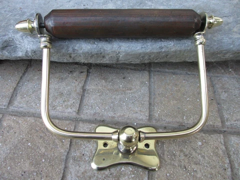 Genuine Vintage in Brass Gold Bathroom Toilet Paper Roll Holder Victorian Style Cover