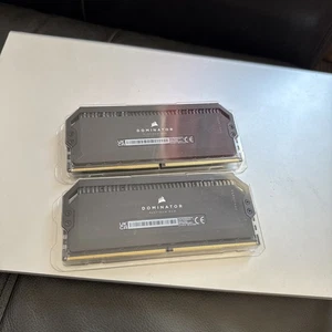 32GB (2x16GB) Corsair DDR5 DOMINATOR Platinum RGB Grey AMD EXPO 6000mhz - Picture 1 of 6