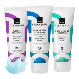 3x Avon Clearskin Face Mask 75ml | Blemishes, Blackheads, Shine Control - Picture 1 of 8