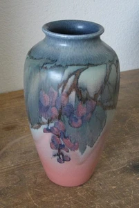 Rookwood vase 1929, Margaret McDonald, 10.5", shape 614D, decorated mat, grapes - Picture 1 of 6