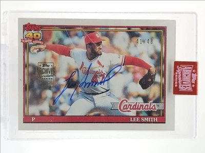 LEE SMITH 2019 TOPPS ARCHIVES 1991 TOPPS 40 AÑOS AUTOMÁTICO/48 Q1518 Foto 1 de 2