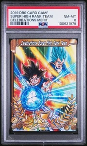 Celebrations Super High Rank Team TOP 16 Goku Vegeta Dragon Ball Card PSA 8 - Picture 1 of 2