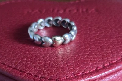 Authentic PANDORA 14K Gold & Sterling Silver My One True Love Heart Ring Size 7 - Image 1 of 2