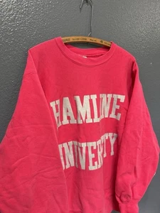 Vintage 90’s Champion Reverse Weave Pink Hemline University Sweatshirt Large USA - Picture 1 of 5