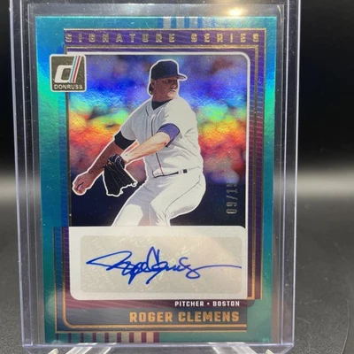 2025 Panini Donruss Signature Series Teal /15 Roger Clemens #SG-RCL Auto - Image 1 of 2